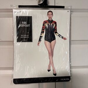 Fire Costume Bodysuit- Adult Large 10/12